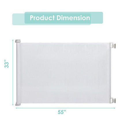 33 Inch Tall Retractable Mesh Safety Gate for Indoor and Outdoor Use-4