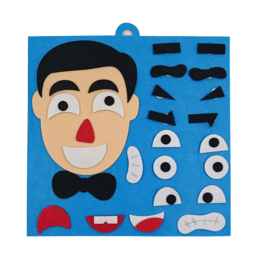 Children's Emoji Puzzle Felt Craft Kit for Kindergarten