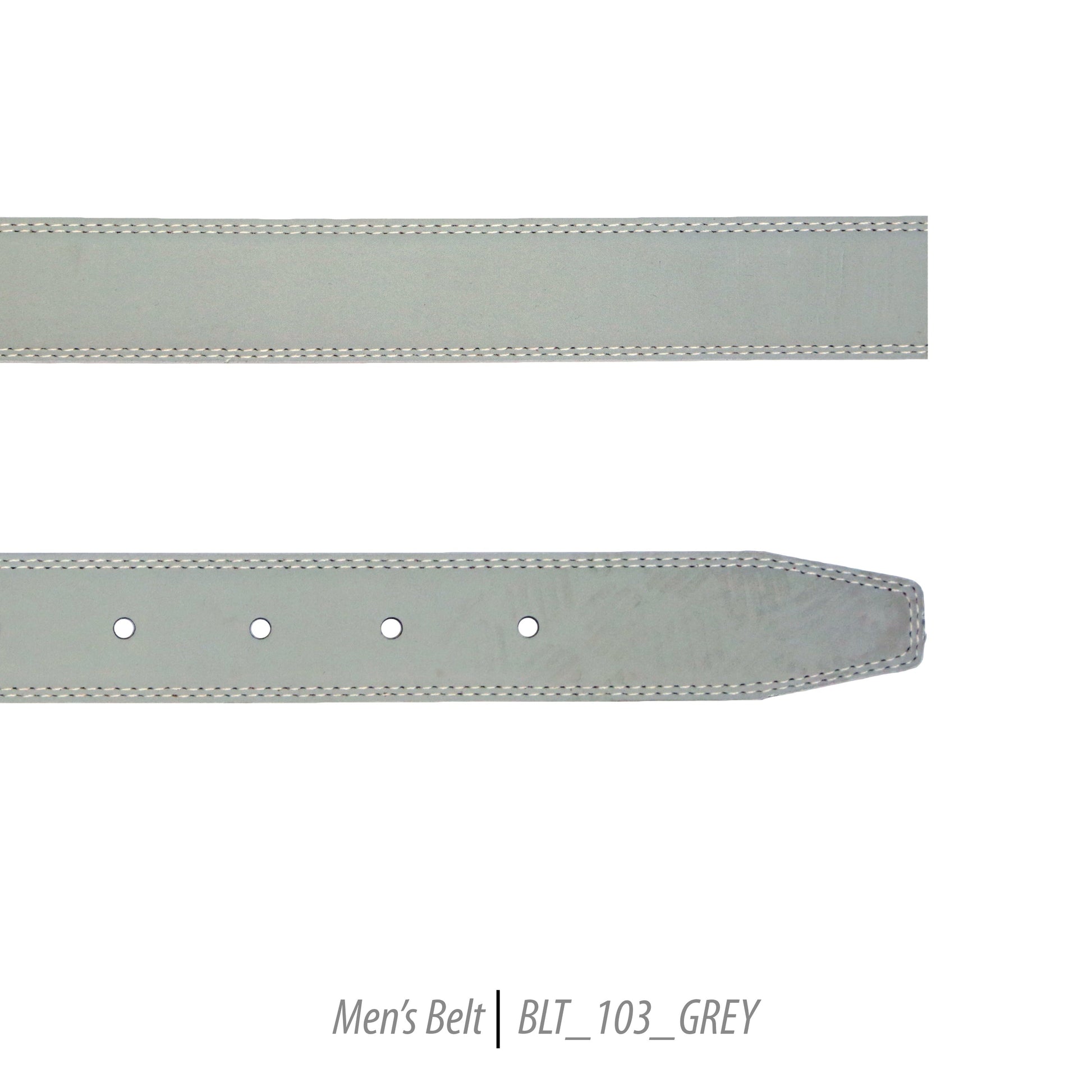 Ferrecci Mens 100% Genuine 103 Grey Leather Belt - One size Fits All-0