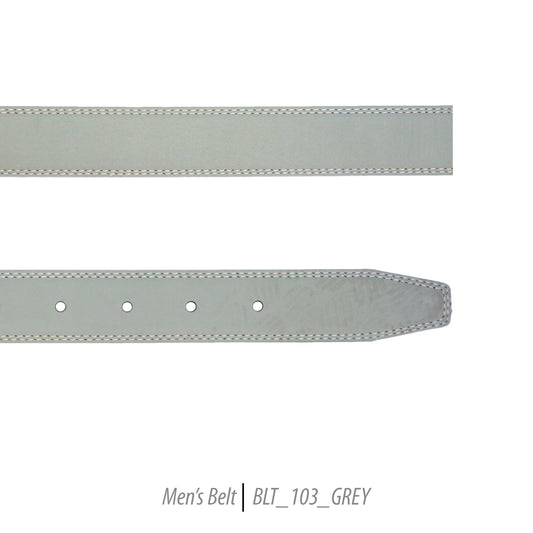 Ferrecci Mens 100% Genuine 103 Grey Leather Belt - One size Fits All-0