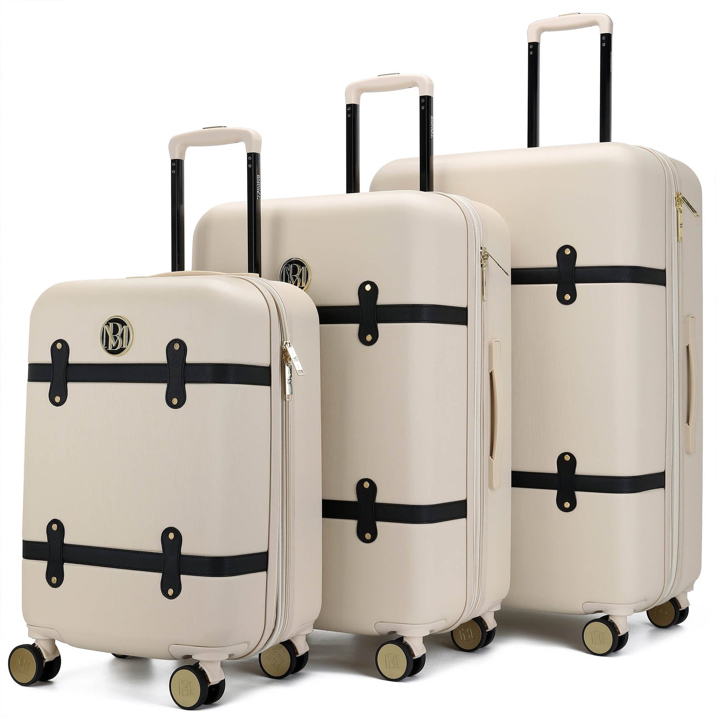 Grace 3 Piece Expandable Retro Luggage Set-6