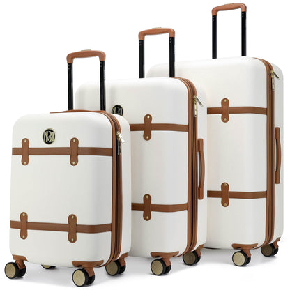 Grace 3 Piece Expandable Retro Luggage Set-0