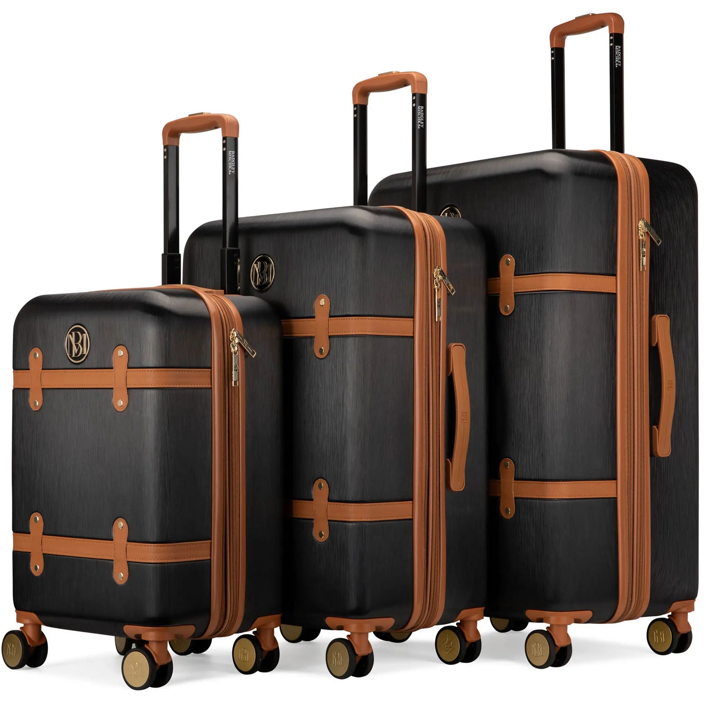 Grace 3 Piece Expandable Retro Luggage Set-5