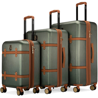 Grace 3 Piece Expandable Retro Luggage Set-8