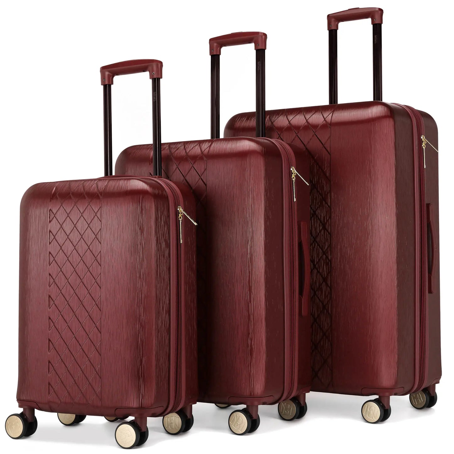 Diamond 3 Piece Expandable Chic Luggage Set-5
