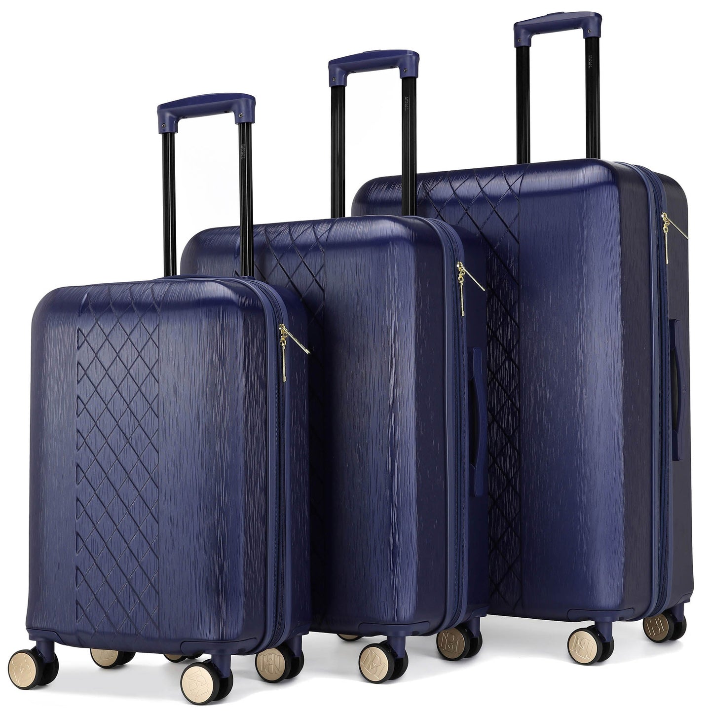 Diamond 3 Piece Expandable Chic Luggage Set-7