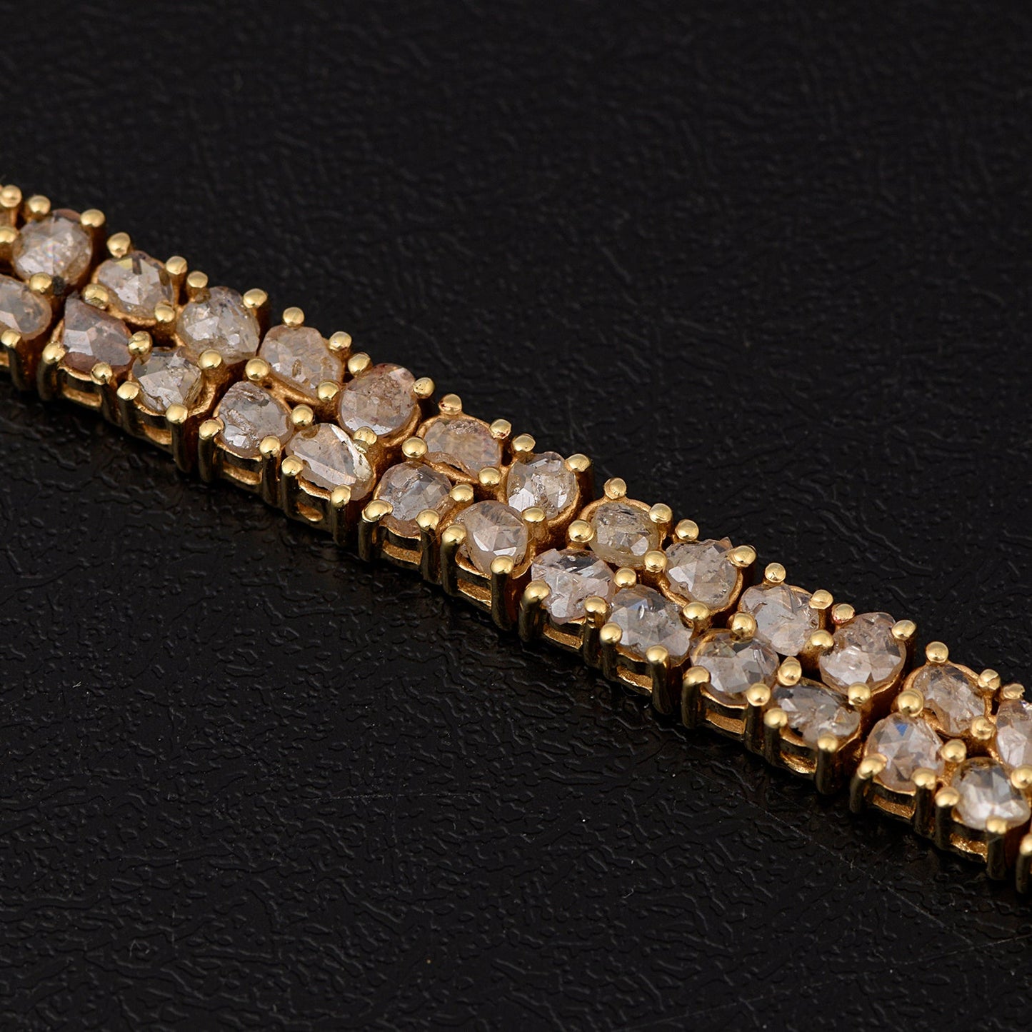 Champagne Diamond Tennis Bracelet – 925 Sterling Silver-2