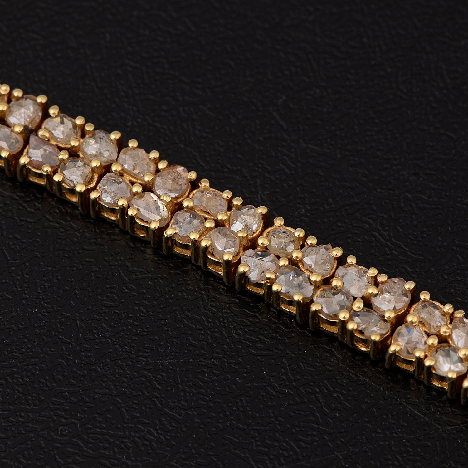 Champagne Diamond Tennis Bracelet – 925 Sterling Silver-2