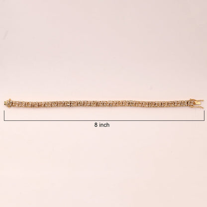 Champagne Diamond Tennis Bracelet – 925 Sterling Silver-4