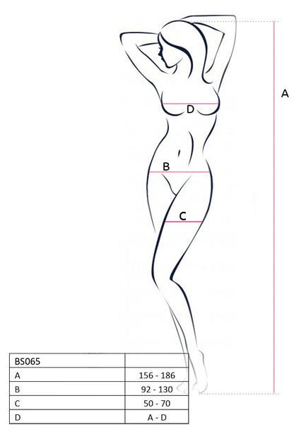 weißer ouvert Bodystocking BS078 - S/L-2
