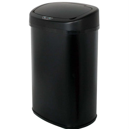 Black 13-Gallon Kitchen Trash Can with Touch Free Motion Sensor Lid-2