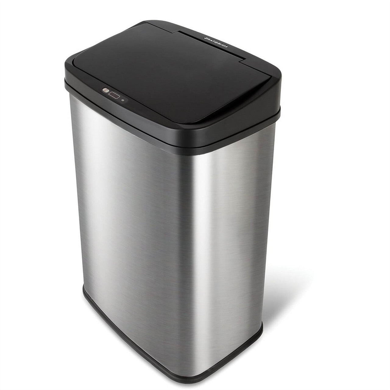 Black Top 13-Gallon Stainless Steel Kitchen Trash Can with Motion Sensor Lid-2