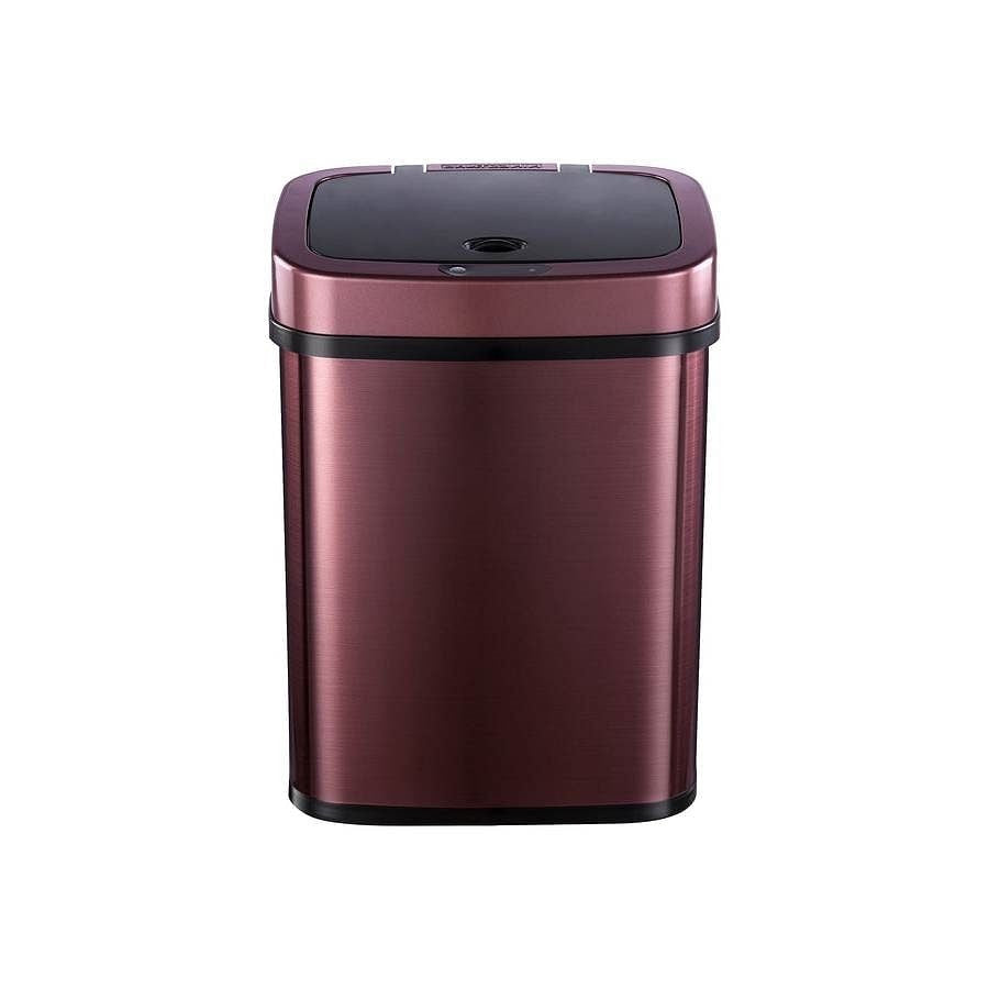 3-Gallon Motion Sensor Touchless Stainless Steel Trash Can in Burgundy Copper-1