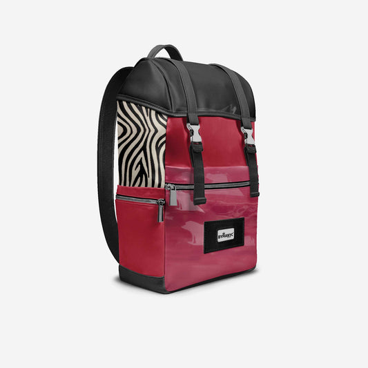 BYMANYC ® New York – NYC COUTURE Backpack in Fierce Red & Noir Zebra-0