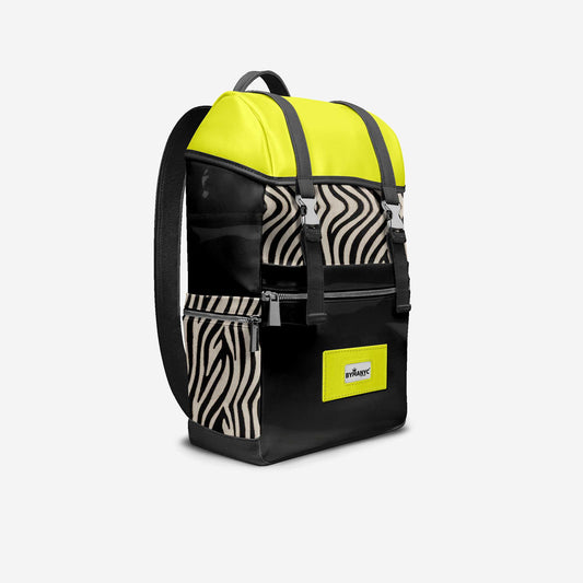 BYMANYC ® New York – NYC COUTURE Backpack in Zebra Print & Neon Yellow-0