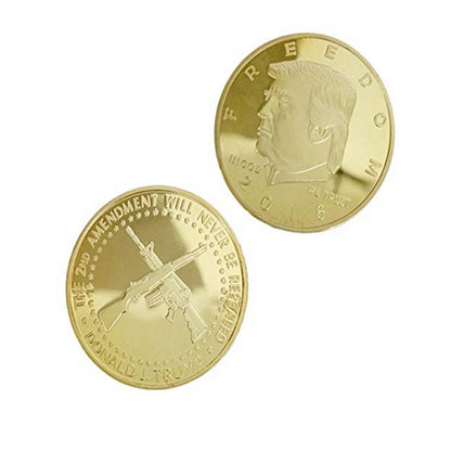 2018 Freedom Donald Trump 2nd Amendment Gold Plated Coin-2