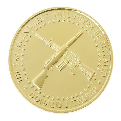 2018 Freedom Donald Trump 2nd Amendment Gold Plated Coin-1