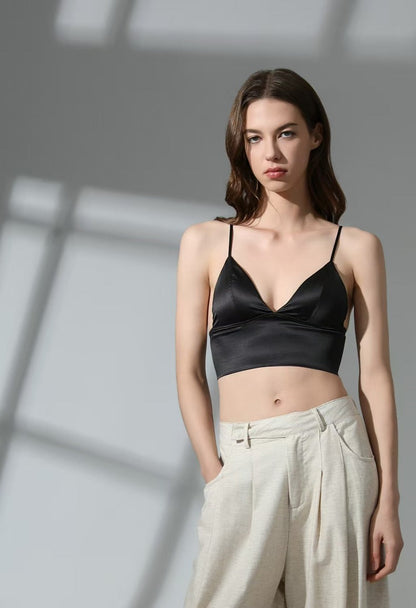 Backless Camisole Bralette with Triangle Cup and Thin Strap For Women, SoHo, BYMANYC New York.-5