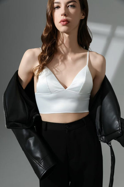 Backless Camisole Bralette with Triangle Cup and Thin Strap For Women, SoHo, BYMANYC New York.-6