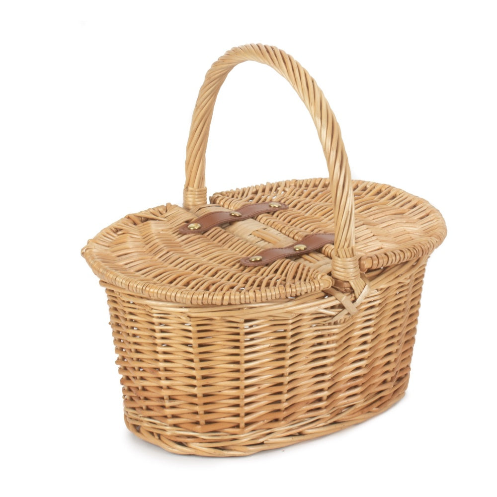 Child's Lined Oval Lidded Shopping Basket-3