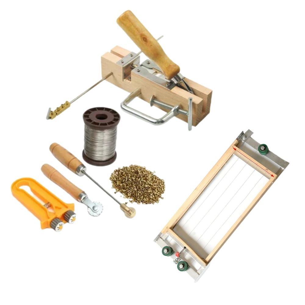 Bee Hive Frame Wire Tool Set With Wiring Jig-0