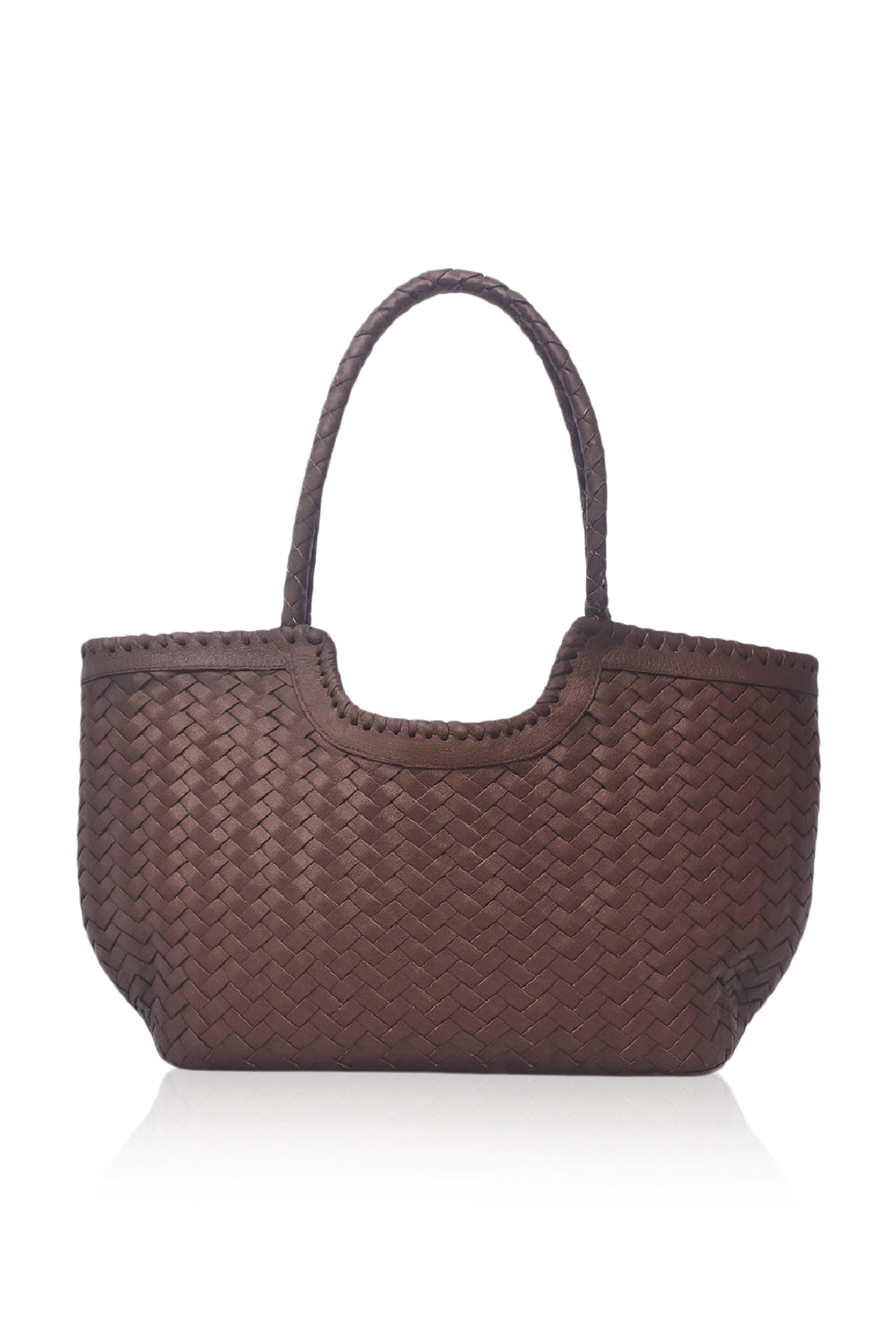 Bellagio Woven Leather Tote Bag-1