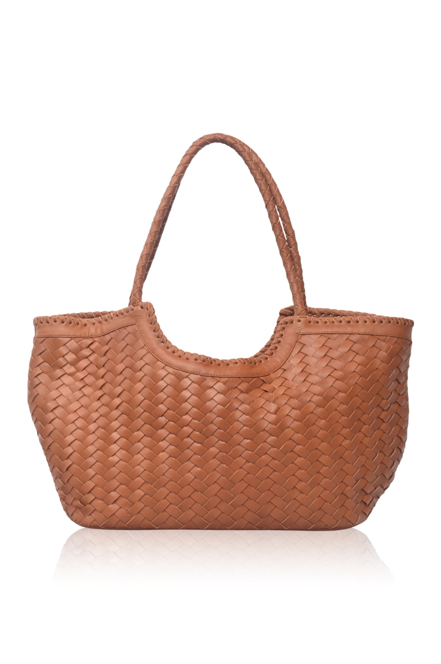 Bellagio Woven Leather Tote Bag-6