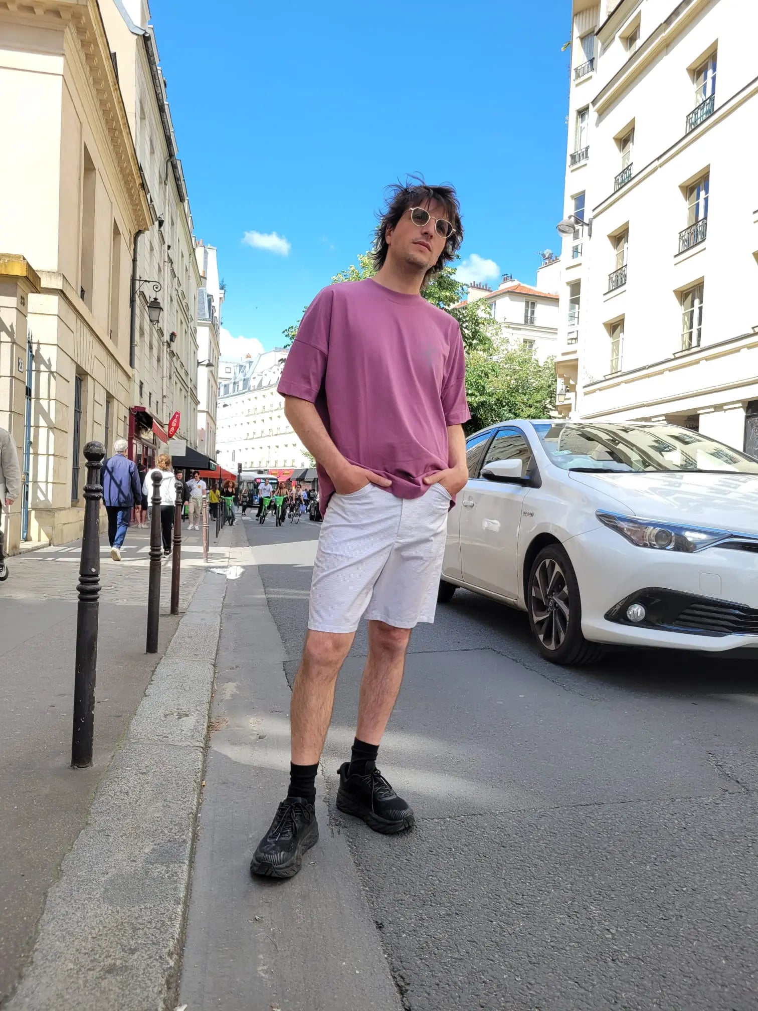 Bermuda Shoto - White stripes-0