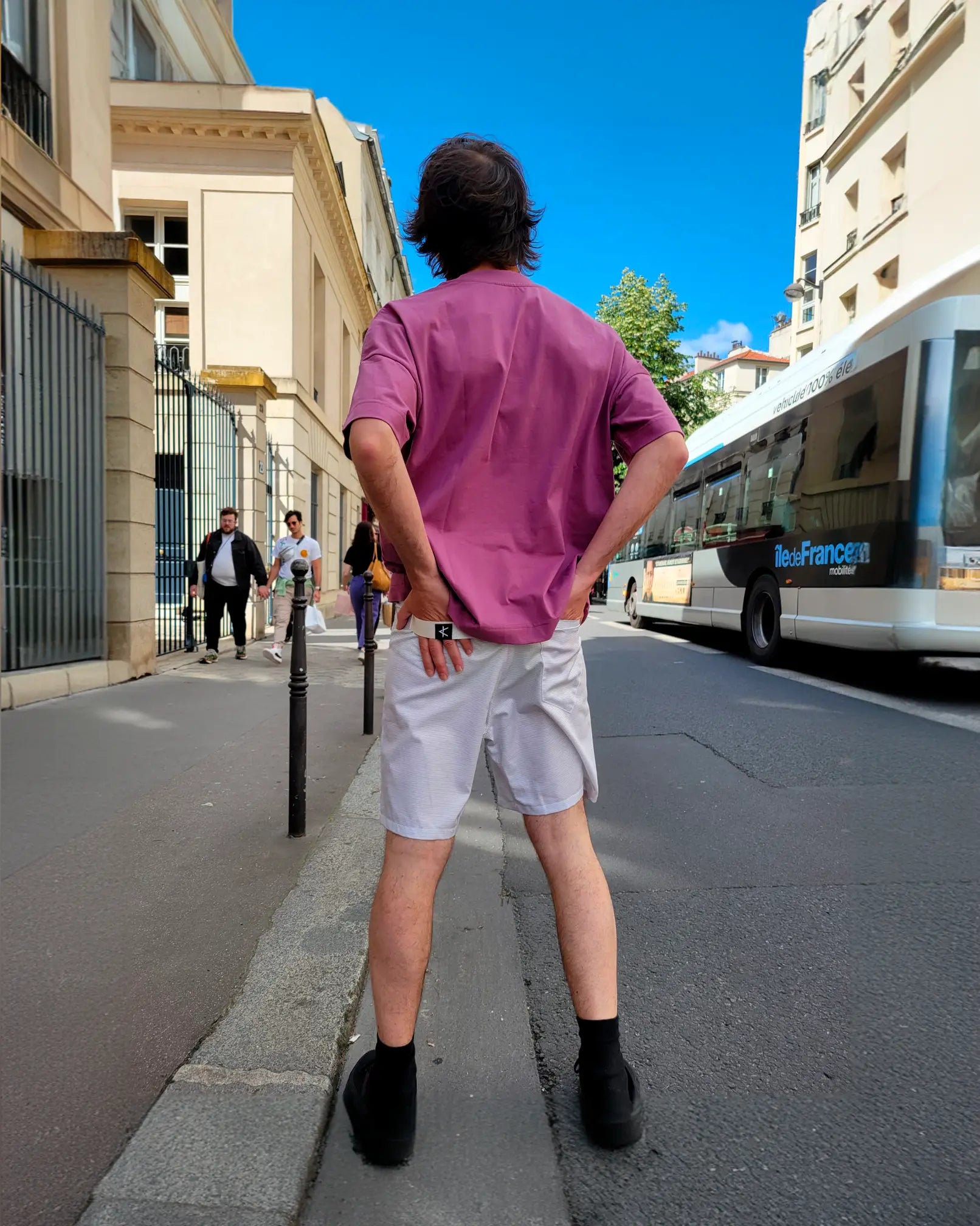 Bermuda Shoto - White stripes-1