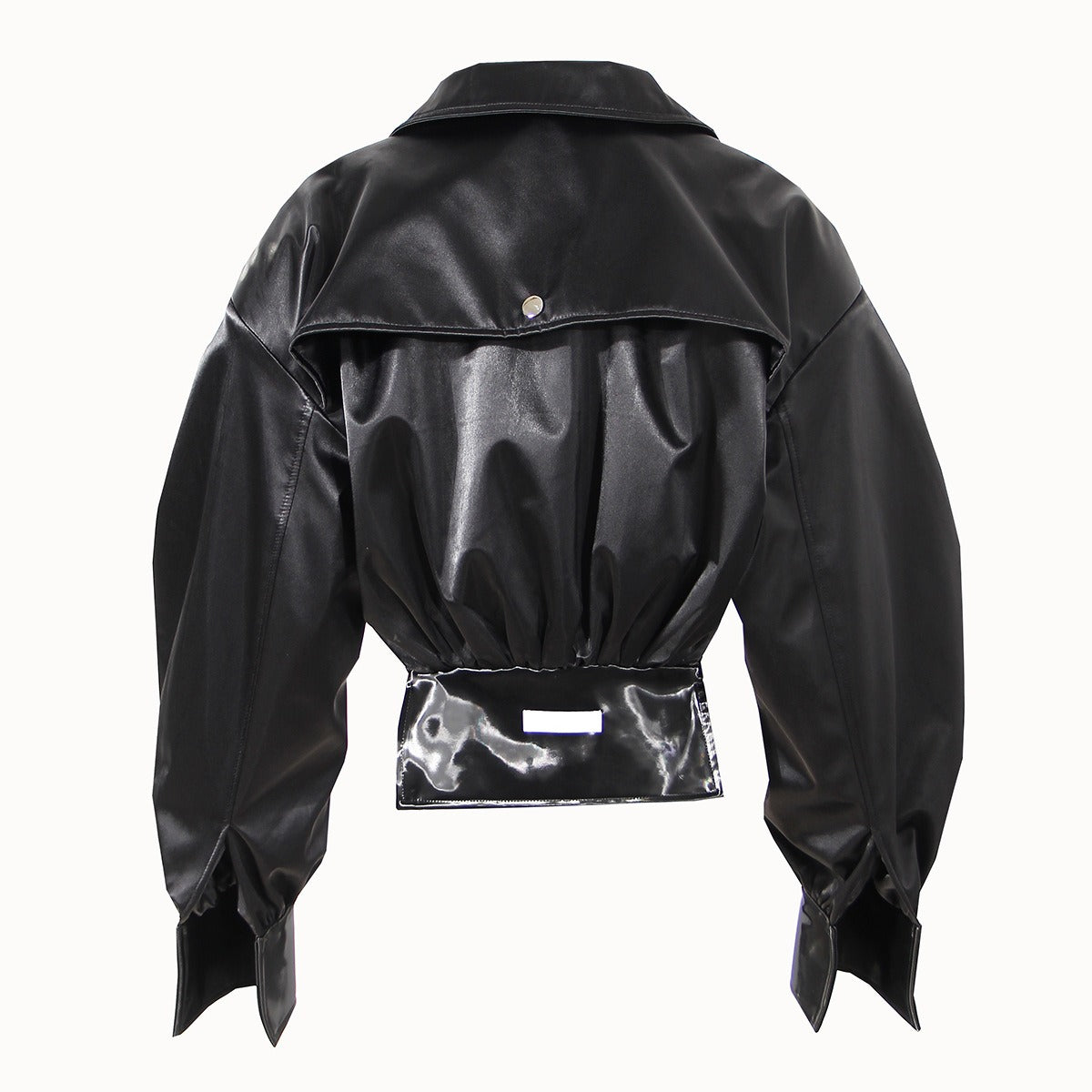 Black Motorcycle Style Jacket For Women, East Village, BYMANYC New York.-1