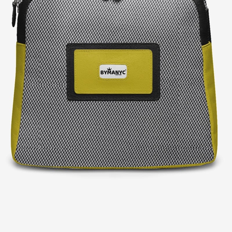 Black & Yellow Vegan Backpack BYMANYC ® New York – Italy Made-3