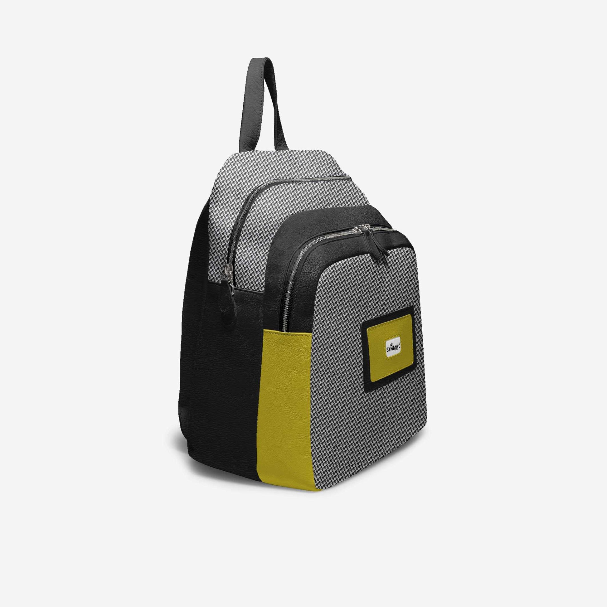 Black & Yellow Vegan Backpack BYMANYC ® New York – Italy Made-1