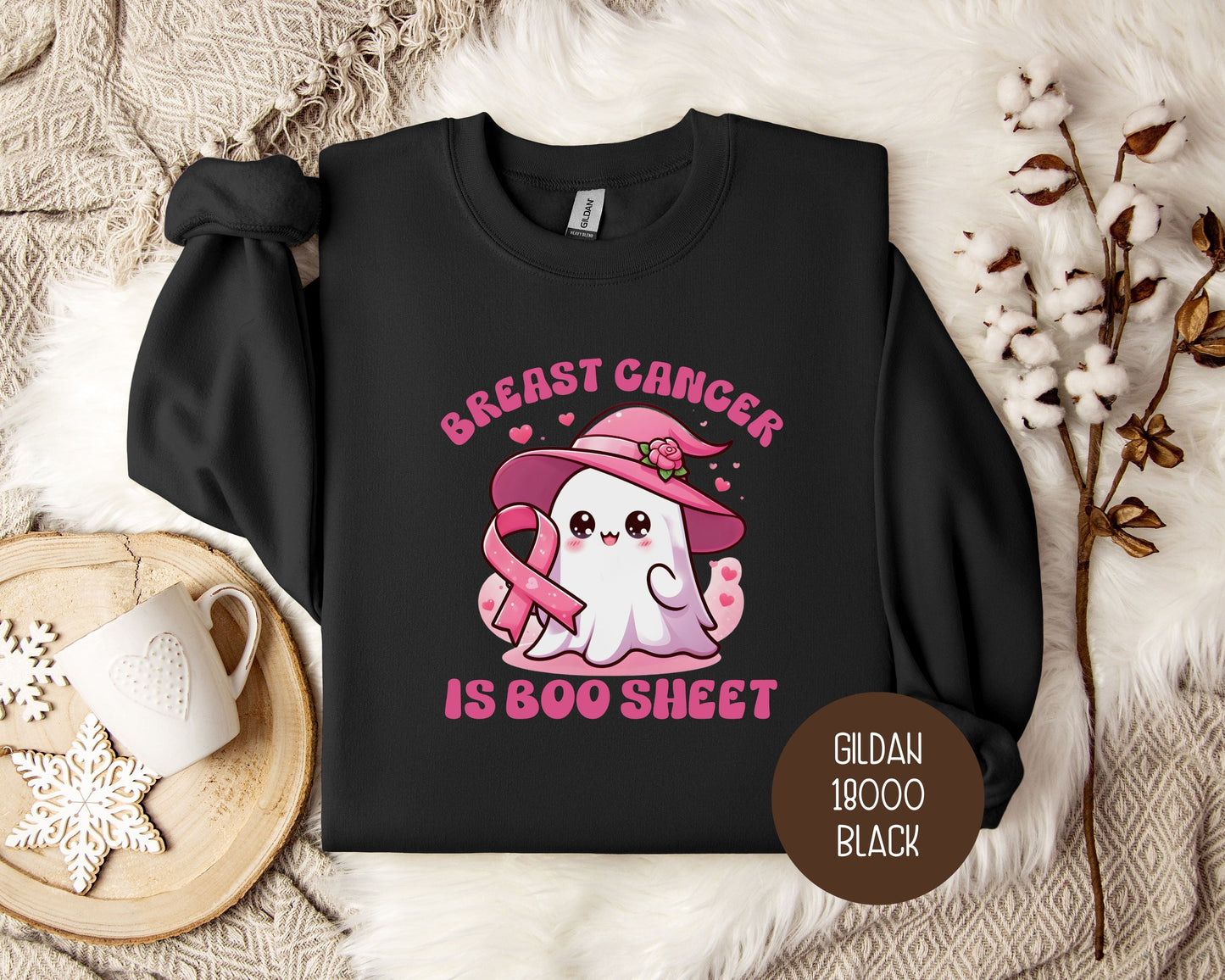 Breast Cancer Is Boo Sheet Sweatshirt-2