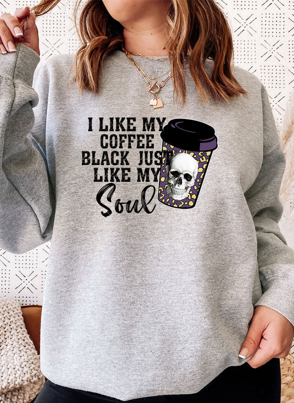 Black Coffee Like My Soul Sweat Shirt-4