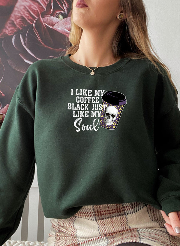 Black Coffee Like My Soul Sweat Shirt-3