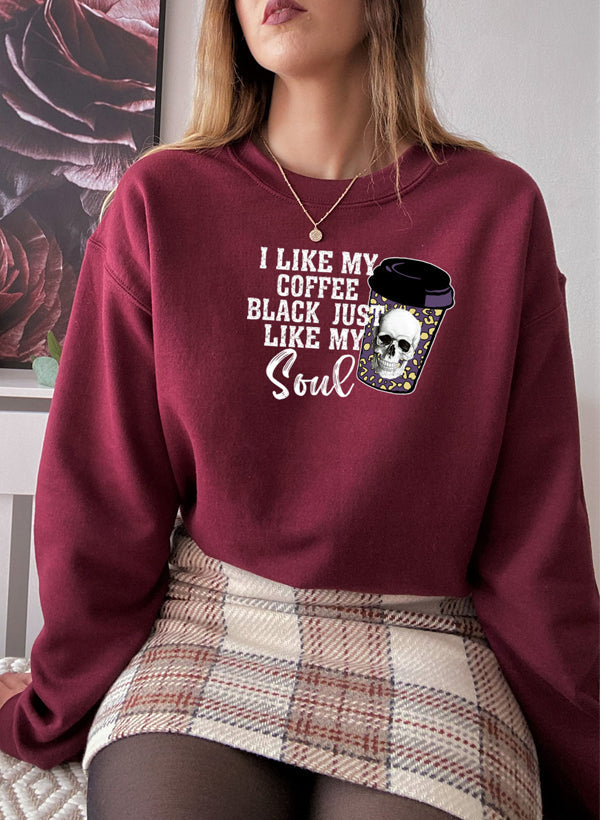 Black Coffee Like My Soul Sweat Shirt-2