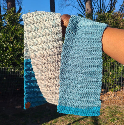 Blue Knit Scarf-0