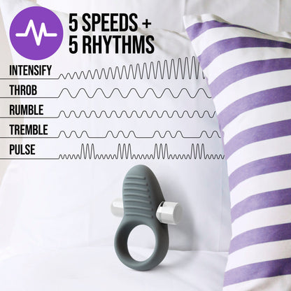 Blush Noje Slate Rechargeable Vibrating Cock Ring-4