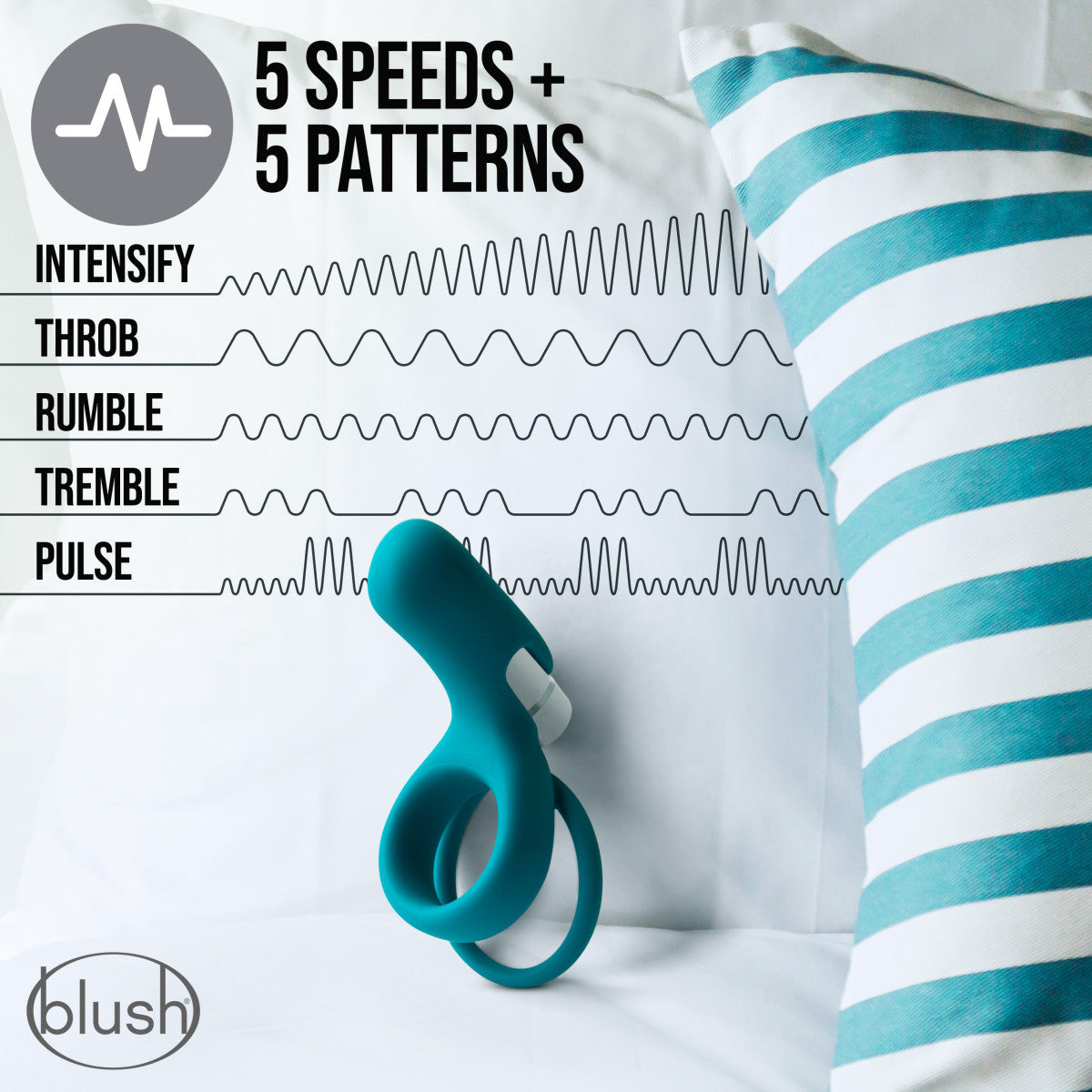 Blush Noje Juniper Rechargeable Vibrating Cock Ring-3