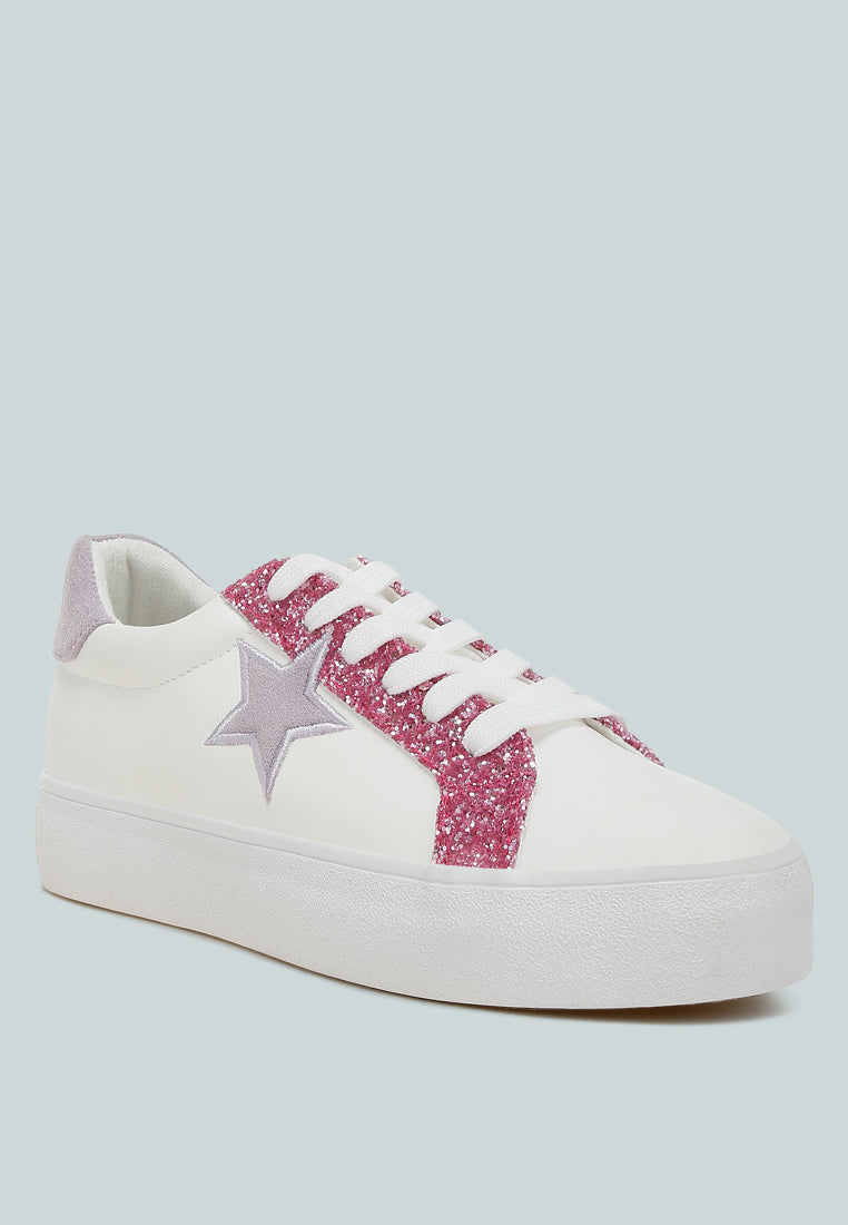 Bomber Metallic Star Glitter Sneakers-3