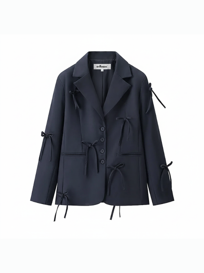 Bow-Detail Versatile Blazer, Soho | BYMANYC ® New York-2