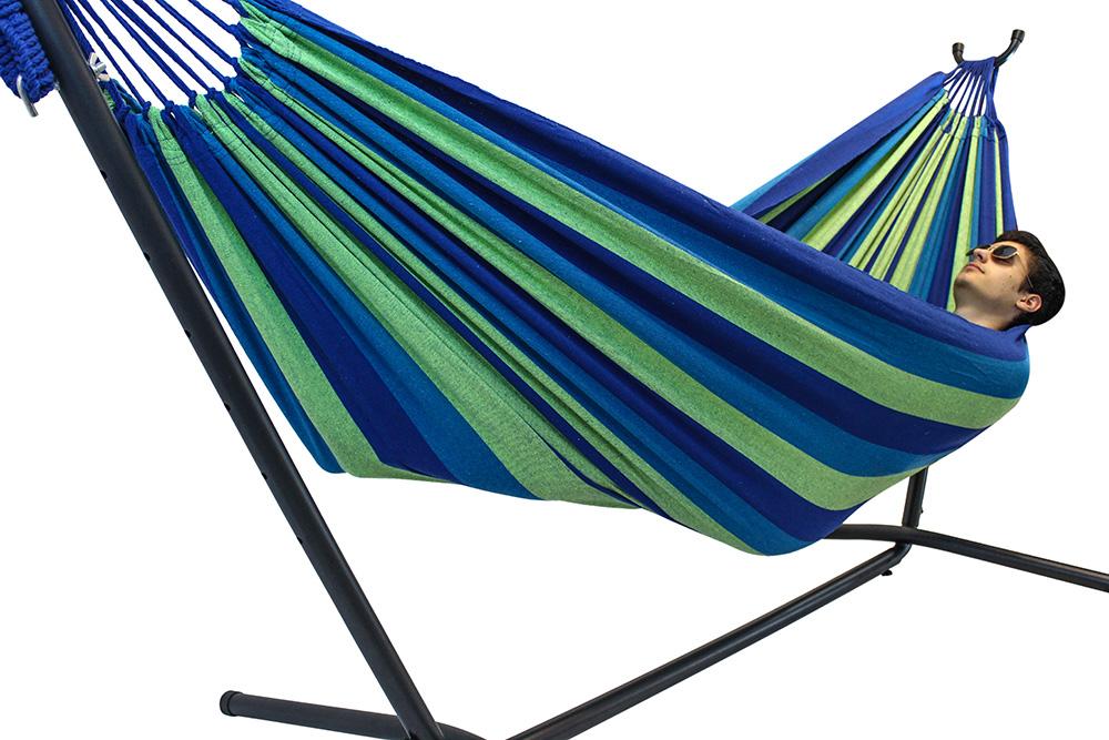 Deluxe Brazilian Double Hammock with Universal Stand - Part of the Collective Marketplace Collection-1