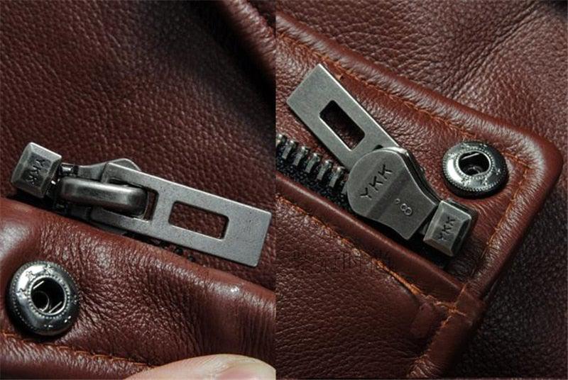 Bron Men's G1 Cowhide Leather Jacket-2