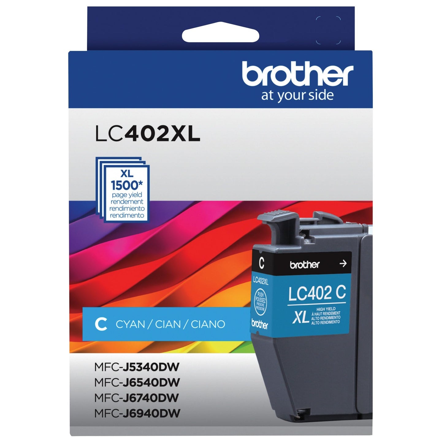 Genuine Brother LC402XLC High Yield Cyan Ink Cartridge-0