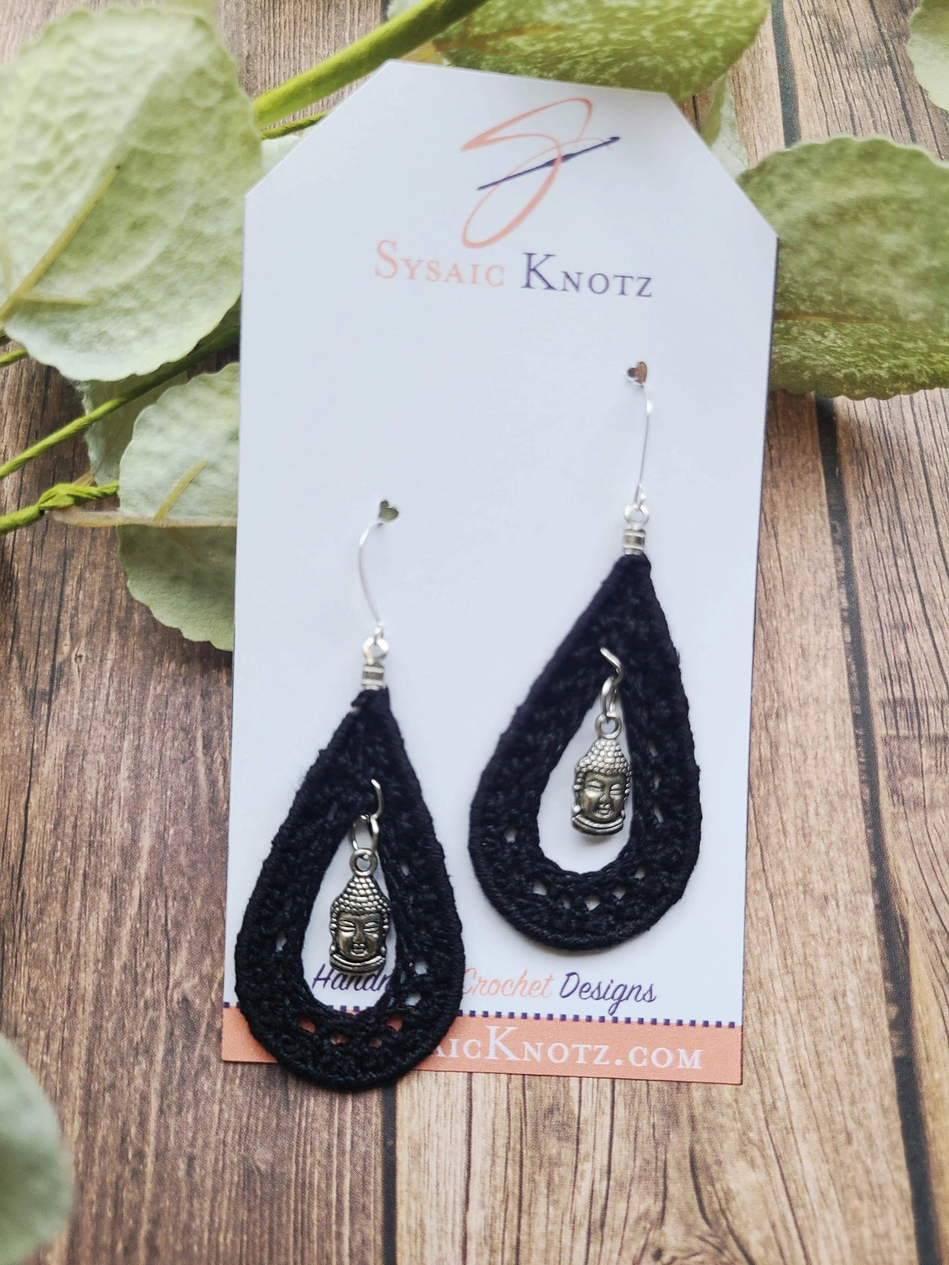 Buddha Teardrop Statement Earrings-2