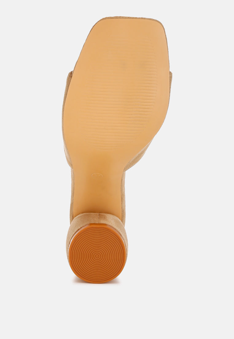 Bumblin Round Heel Micro Suede Sandals-4