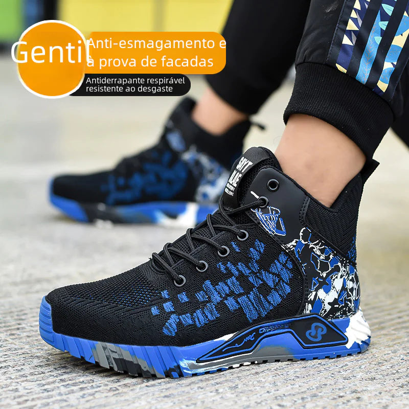 Lightweight Breathable Safety Shoes with Steel Toe