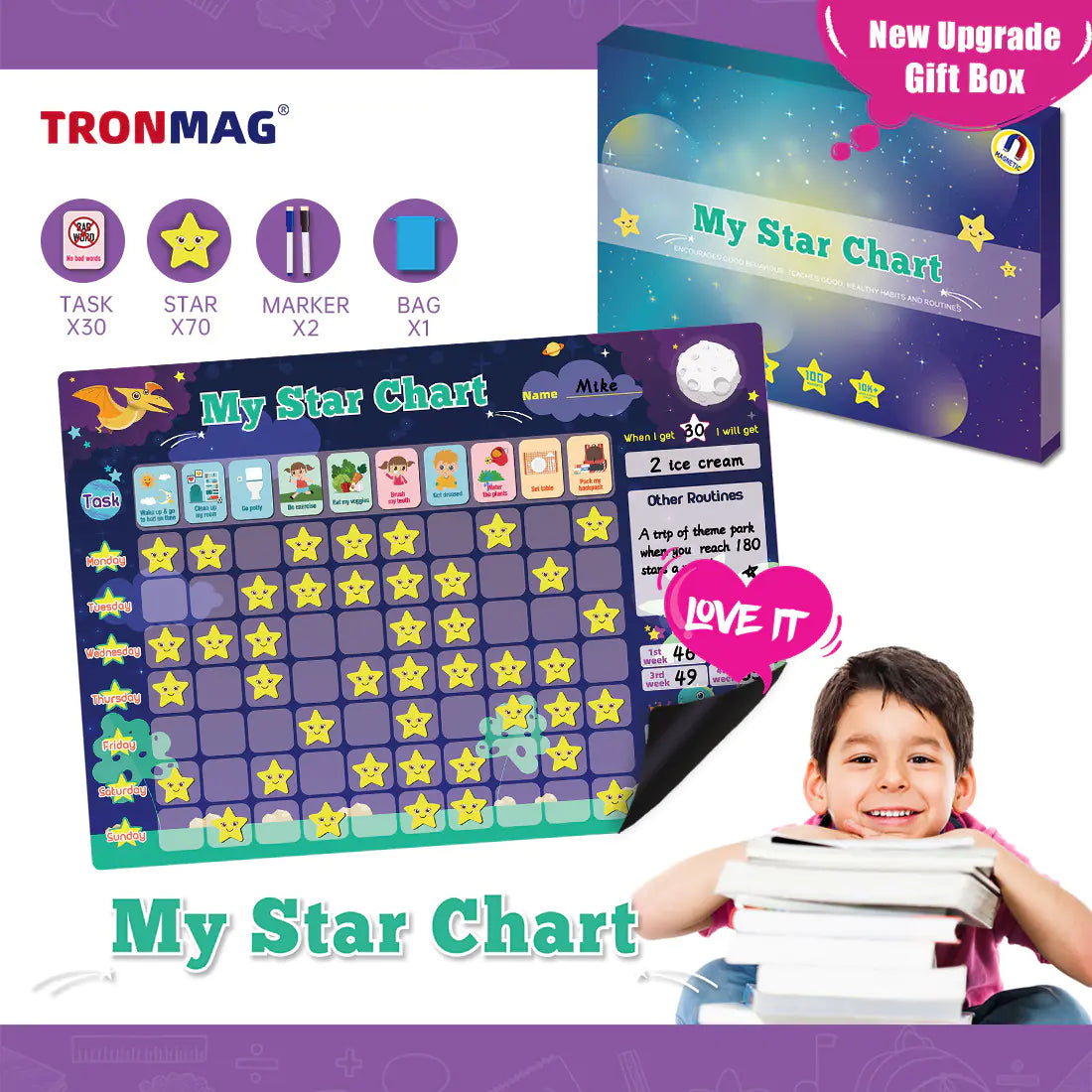 Magnetic Reward Chart for Kids' Habits and Behavior