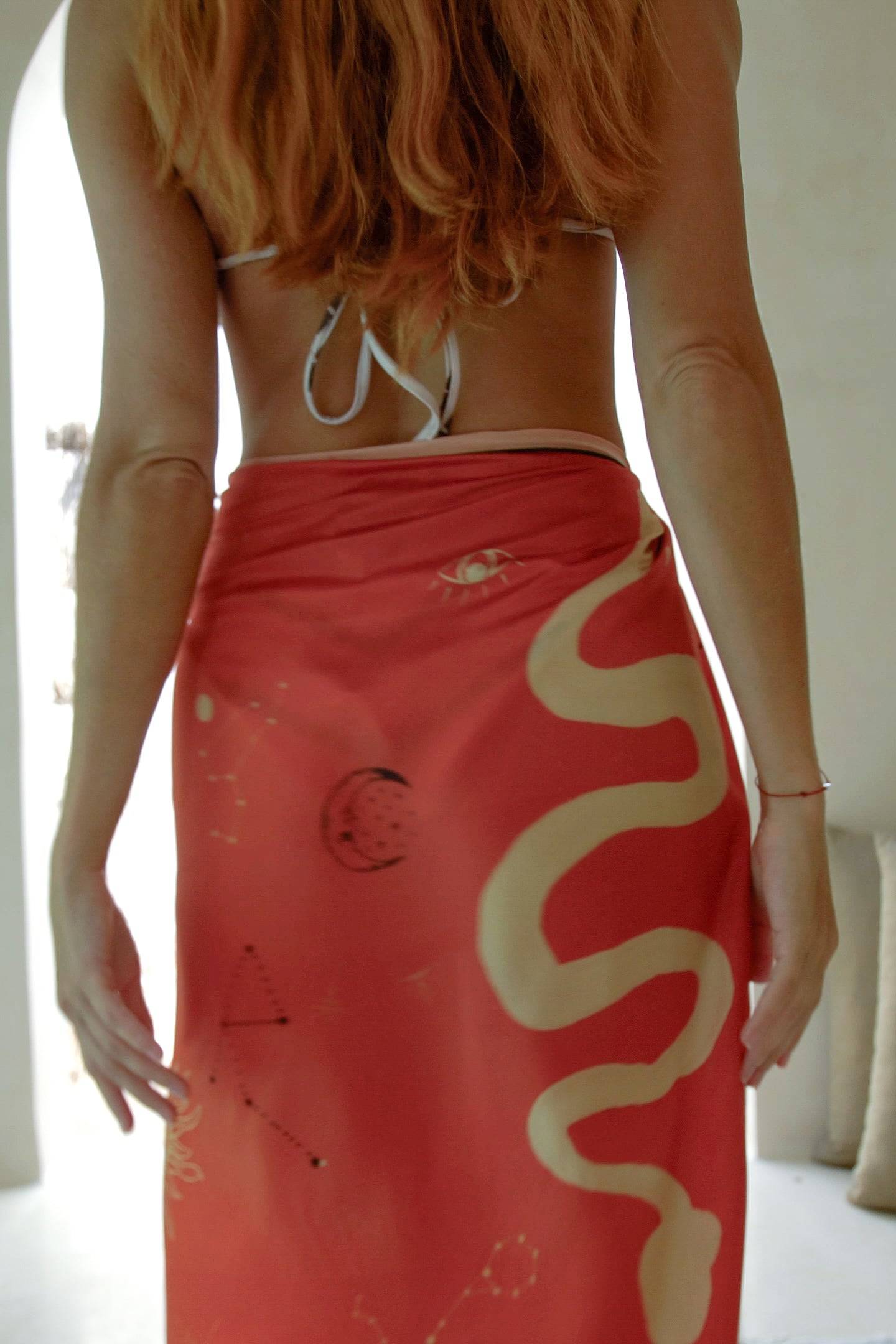 Cosmic Silk Beach Wrap Scarf in Mystic-3