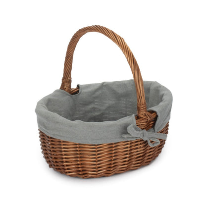 Double Steamed Oval Wicker Shopping Basket-6